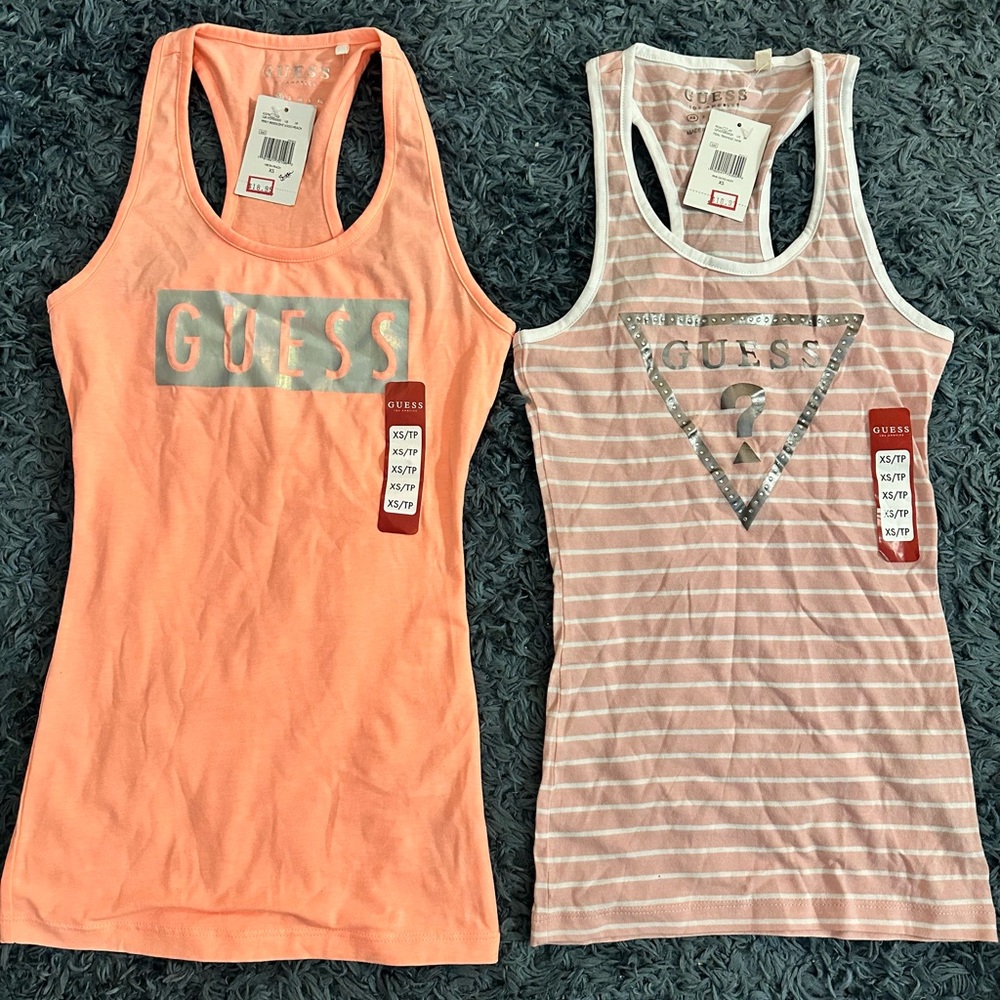 GUESS racerback tank tops